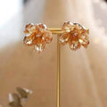 E139 Amber Crystal Flower