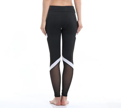 Mesh-Yoga-Leggings mit hoher Taille