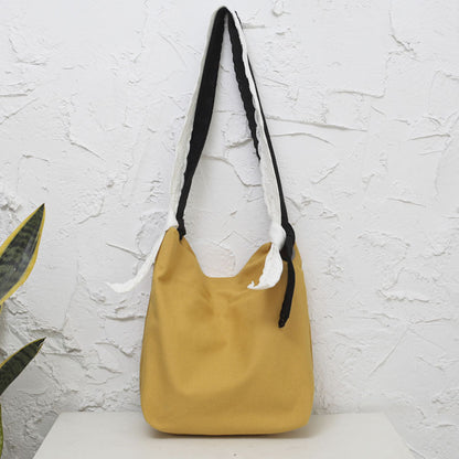 Canvas-Tasche mit doppeltem Riemen zum Einkaufen und Reisen