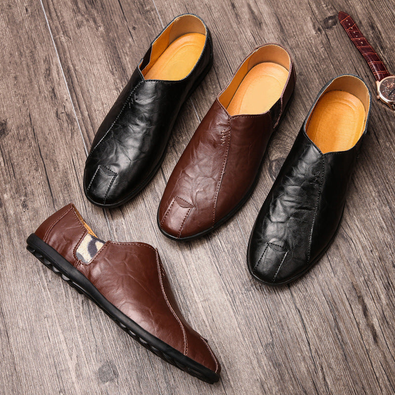 Chaussures en cuir classiques pour hommes d'âge moyen