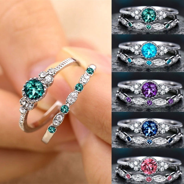 Sparkling Colored Diamond Rings