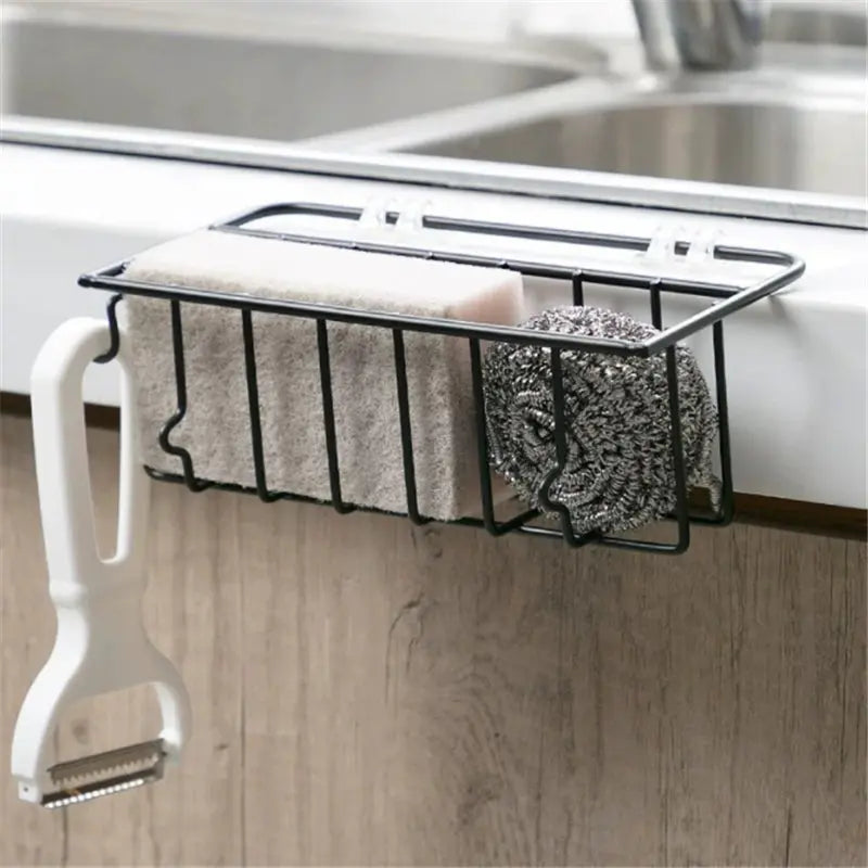 Kitchen sink rag drain rack