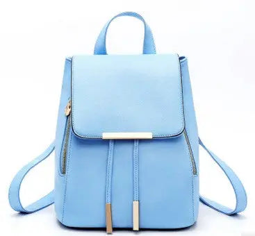 Chic PU Leather School Backpack for Girls