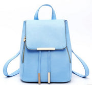 Chic PU Leather School Backpack for Girls