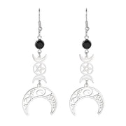 Fashion Stainless Steel Crescent Earrings For Women