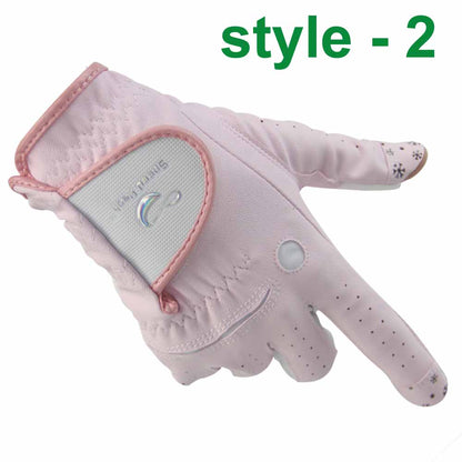 Atmungsaktive PU-Golf-Fingerlose Handschuhe