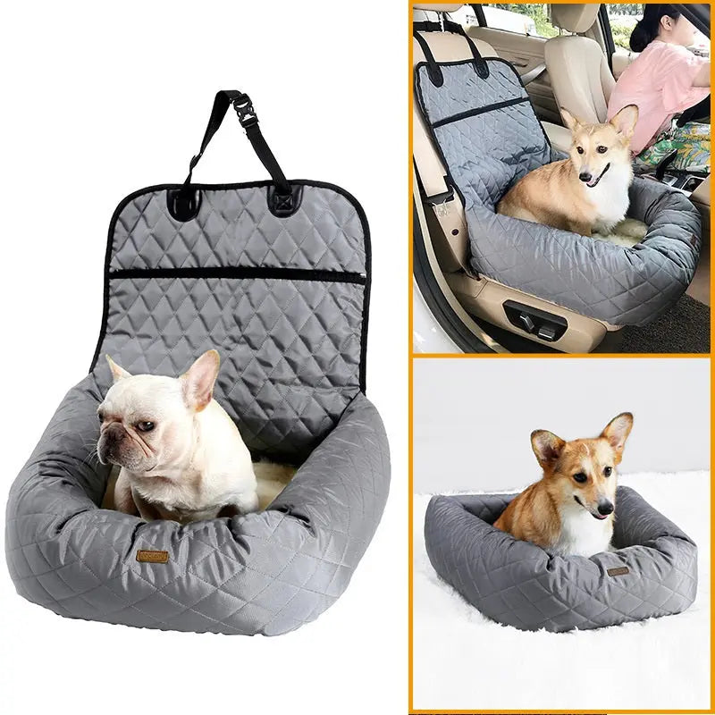 Foldable Pet Dog Carrier & Car Seat Pad