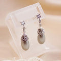 925silver pin light gray pear