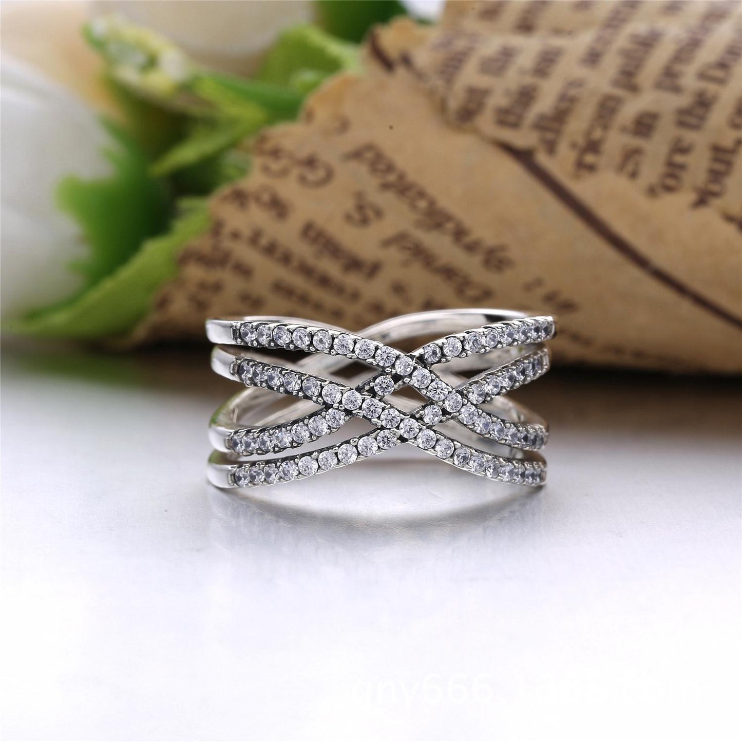 Cross Sterling Silver Wedding Ring