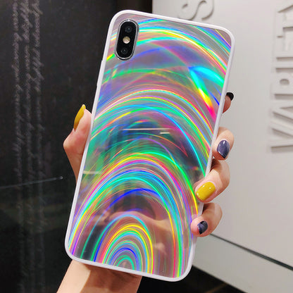 Rainbow Mirror Glitter Bling Laser Case For Xiaomi Redmi Note 9 Pro 9S 8 10S 9T 9A 9C NFC Poco X3 M3