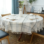 Elegant Round Tablecloth for Home Dining - 70-inch