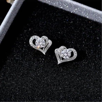 Fashion Hollow Heart Stud Earrings For Women