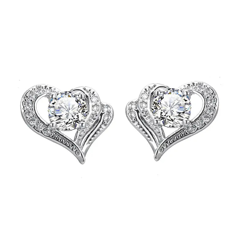 Fashion Hollow Heart Stud Earrings For Women