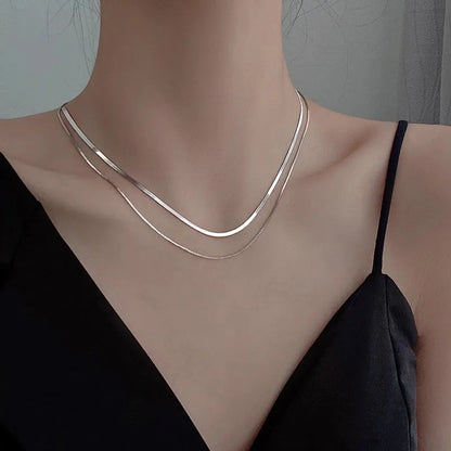 necklace chain, box chain, box chain necklace, necklace silver, 925 silver necklace, snake necklace, silver box chain, silver necklace chain, chain silver, snake chain, double chain necklace, 925 necklace, silver snake chain, 925 chain