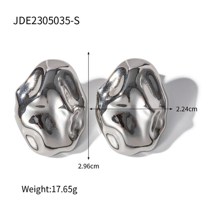 Chic Stainless Steel Hammered Studs