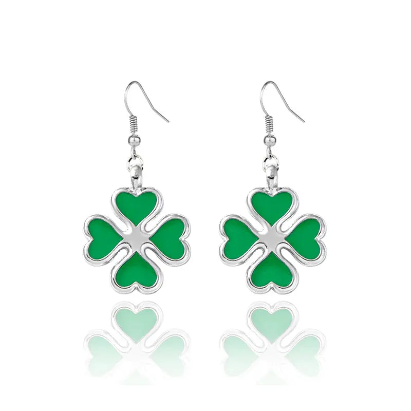 Lucky Clover Pendant Earrings 🍀