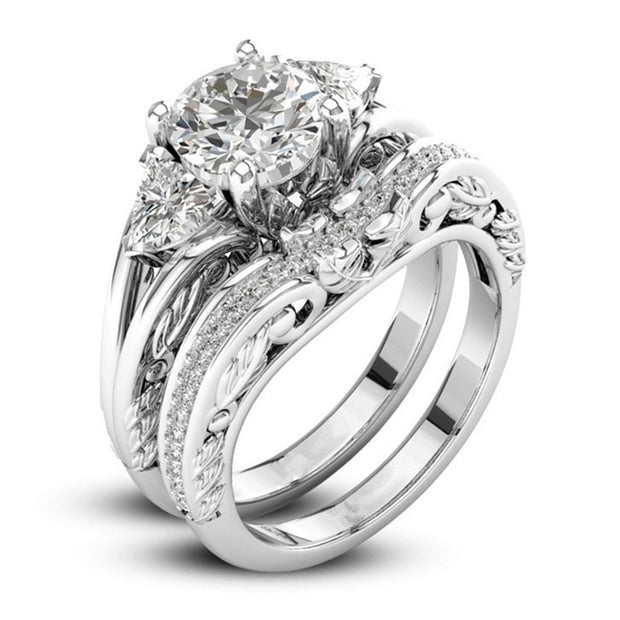 Sparkling Love Couple Rings