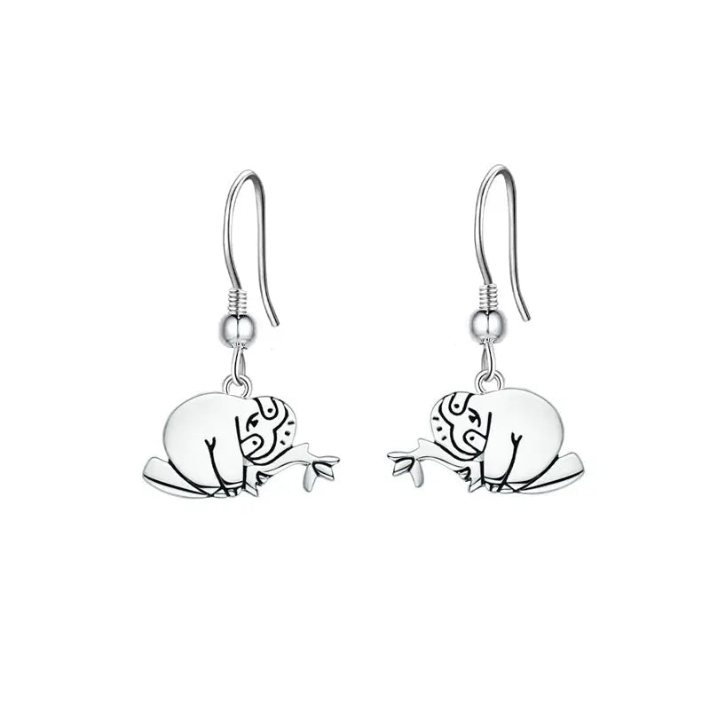 Adorable Sloth Koala Pendant Earrings