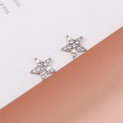 Tiny star-studded Zircon earrings accessories for women