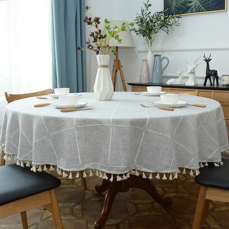 Elegant Round Tablecloth for Home Dining