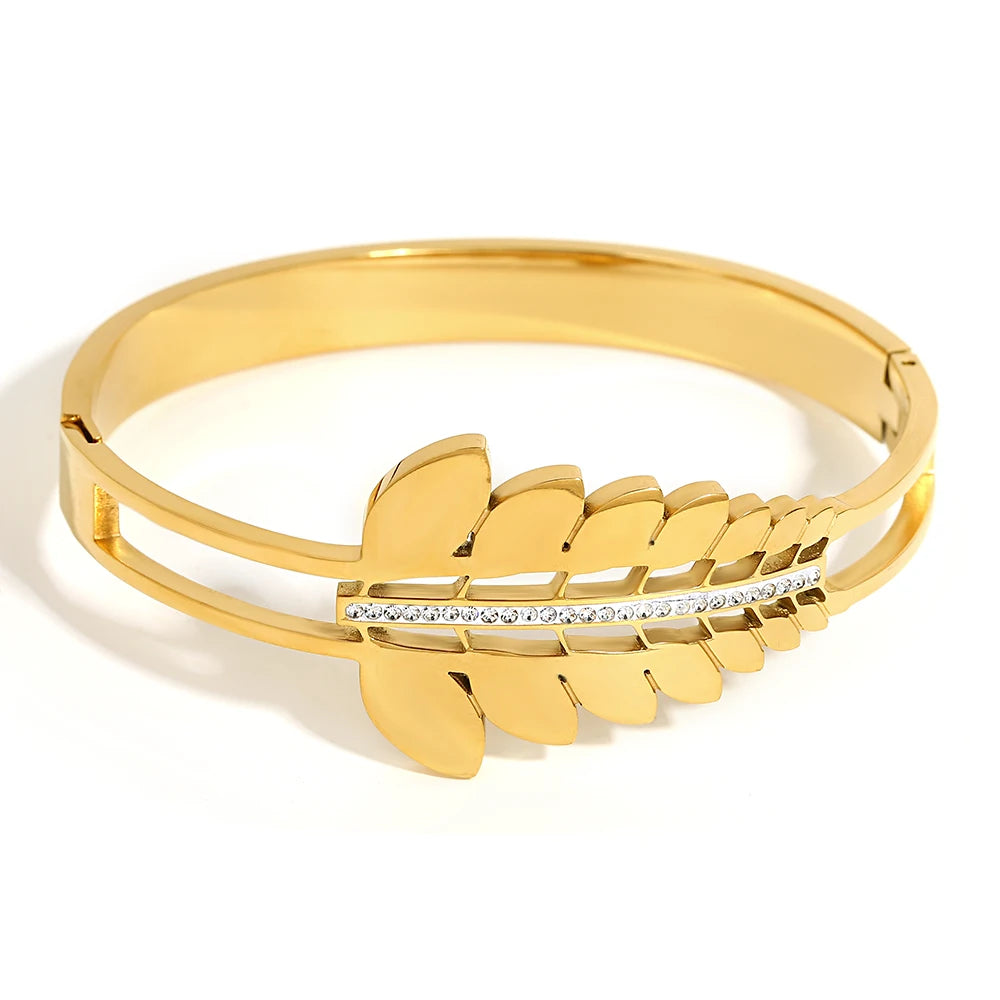 18-karätige Gold-Edelstahlarmbänder für Damen
