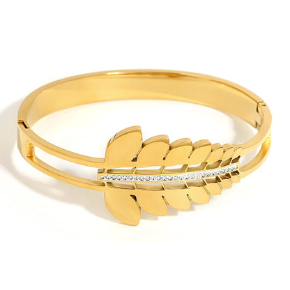 18-karätige Gold-Edelstahlarmbänder für Damen