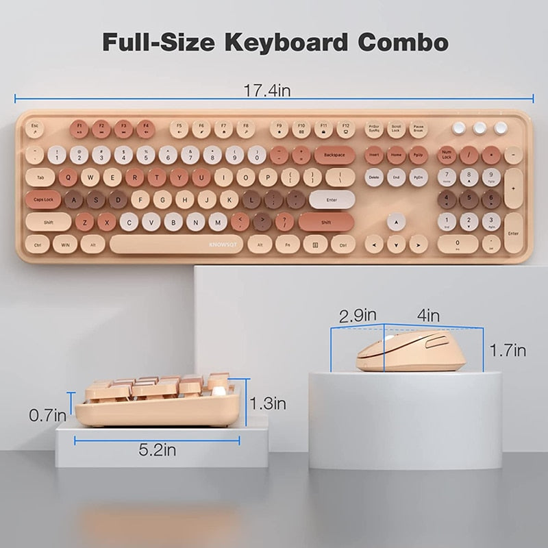 Cute 2.4G Wireless Keyboard Mouse Set