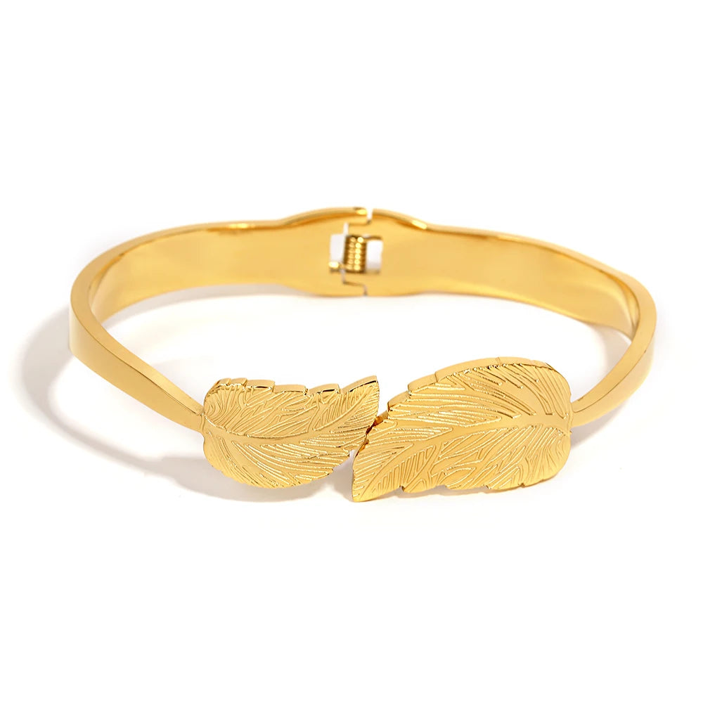 18-karätige Gold-Edelstahlarmbänder für Damen