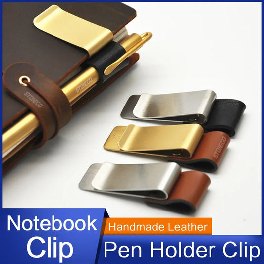 pen holder, brass pen, stainless steel pen, paper folder, pen holder clip, leather pen holder, folder holder, brass pen holder