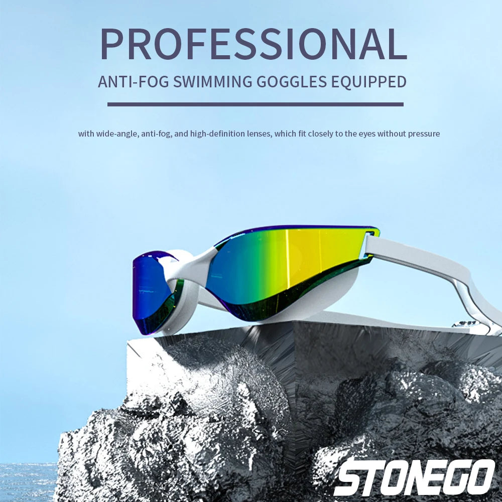 Stylish Anti-Fog Swim Goggles - HD Wide-Angle Lens