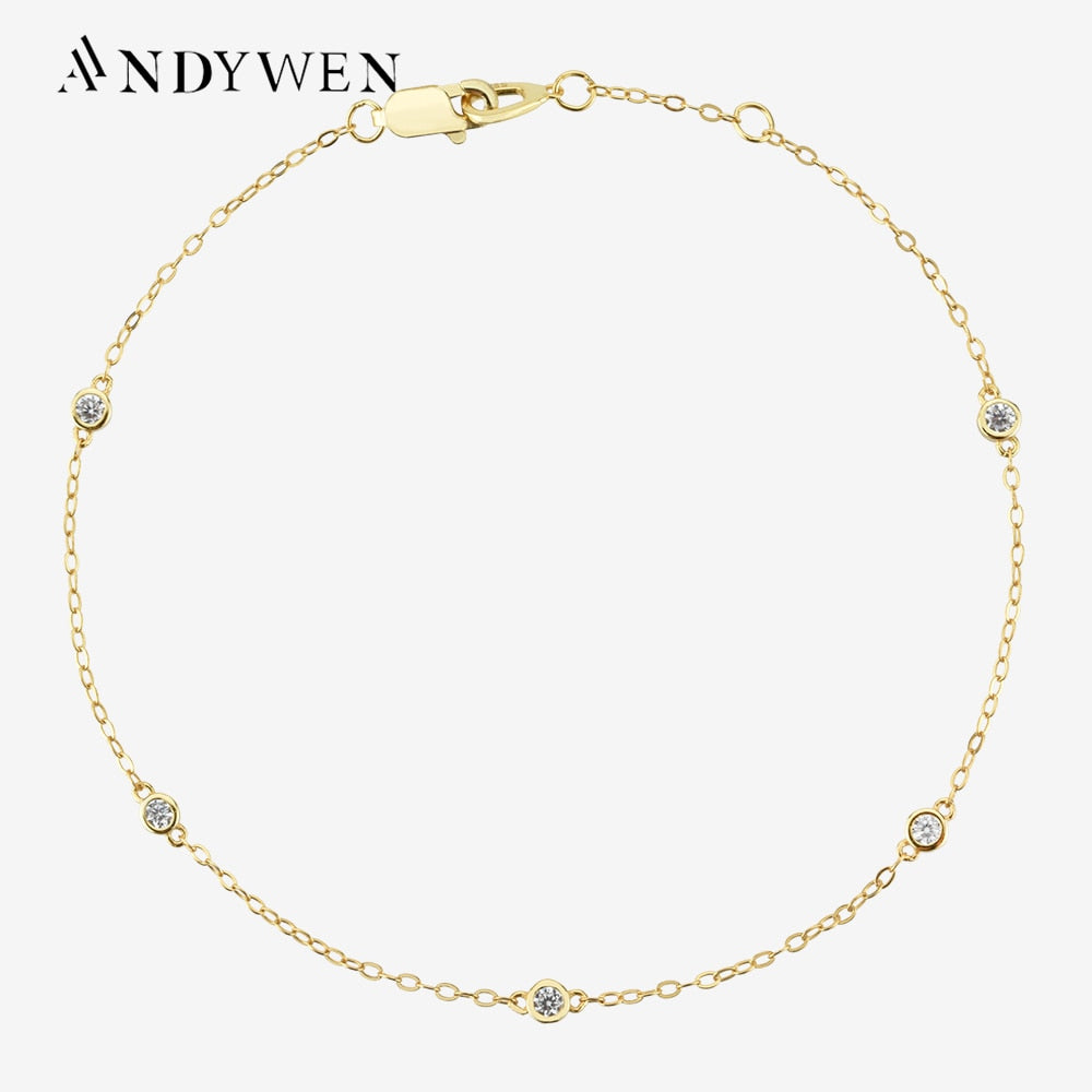 Luxury Gold CZ Charm Bracelet