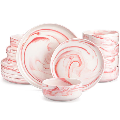 Ensembles d'assiettes et de bols, 12 pièces, vaisselle en porcelaine
