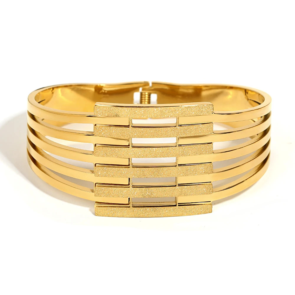 18-karätige Gold-Edelstahlarmbänder für Damen