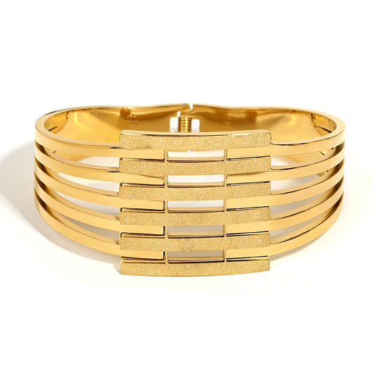 18-karätige Gold-Edelstahlarmbänder für Damen