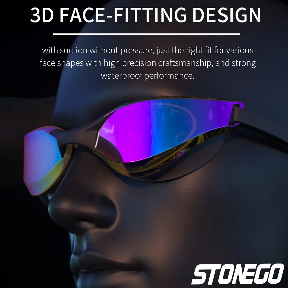 Stylish Anti-Fog Swim Goggles - HD Wide-Angle Lens