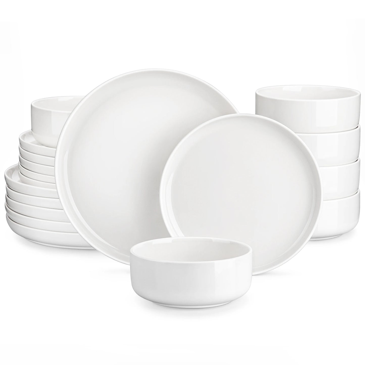 Ensembles d'assiettes et de bols, 12 pièces, vaisselle en porcelaine