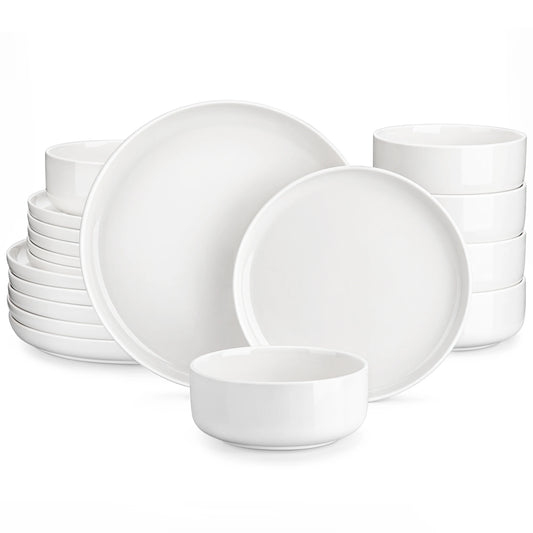 Ensembles d'assiettes et de bols, 12 pièces, vaisselle en porcelaine