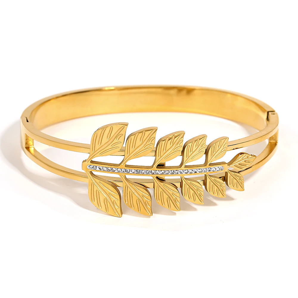 18-karätige Gold-Edelstahlarmbänder für Damen