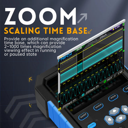 Oscilloscope portable à double canal et générateur de signaux - DPOX180H