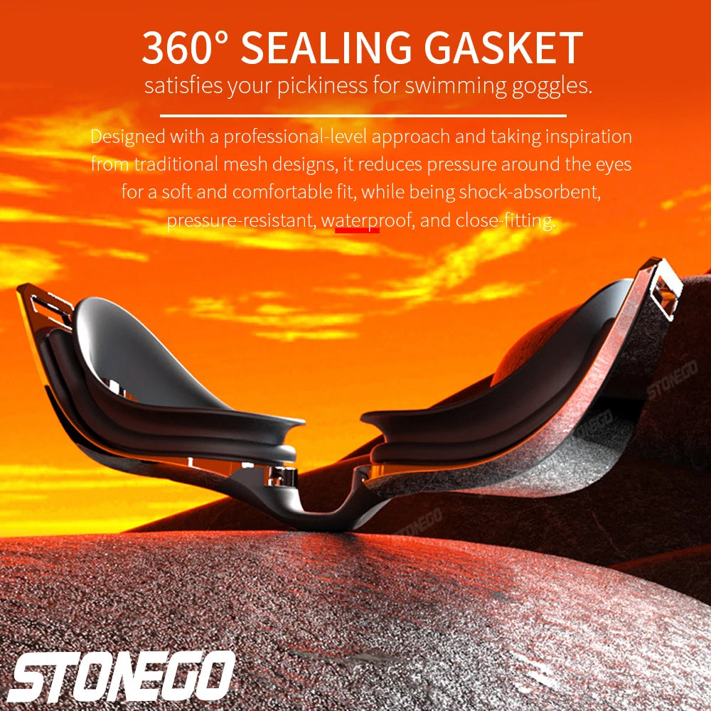 Stylish Anti-Fog Swim Goggles - HD Wide-Angle Lens