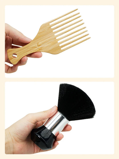 Barber Neck Duster Brush Set - Men's Facial and Hair Grooming Tools