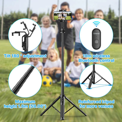 SK-03 1.5m Bluetooth Wireless Selfie Stick Tripod Monopod for Smartphone