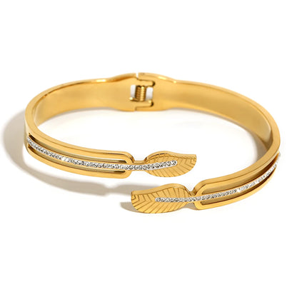 18-karätige Gold-Edelstahlarmbänder für Damen