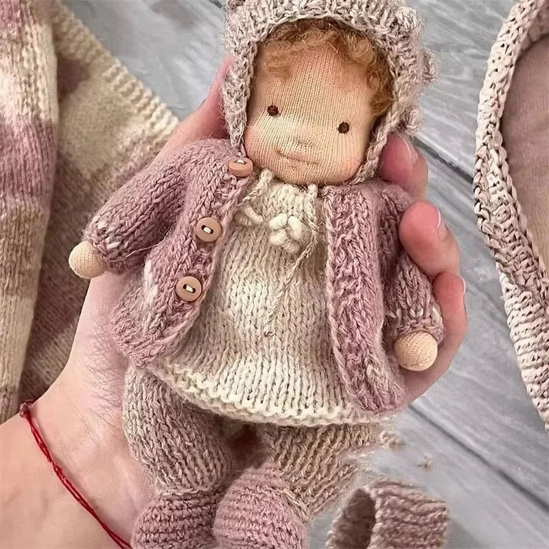 handmade waldorf cotton doll, diy waldorf doll, mini artist makeup doll, children's toy waldorf doll, handmade cotton toy doll, waldorf style mini doll, diy cotton doll for kids, artist handmade waldorf toy, small waldorf makeup doll, cotton waldorf children's toy