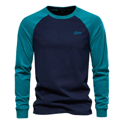 Men's Long Sleeve Cotton Round Neck T-Shirts, Men's Cotton T-Shirts, Long Sleeve Men's T-Shirts, Round Neck Men's Shirts, Casual Men's Cotton Tops, Men's Basic Cotton Tee, Comfortable Men's Long Sleeve Shirt, Classic Round Neck T-Shirt for Men, Breathable Cotton Men's Shirt, Everyday Wear Men's Cotton Tee
