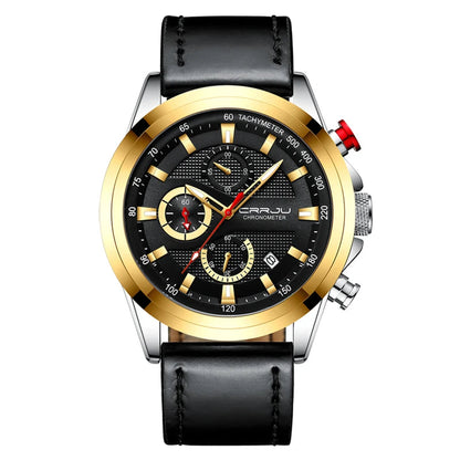 Chrono Sport Men's Leather Watch