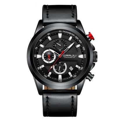 Chrono Sport Men's Leather Watch