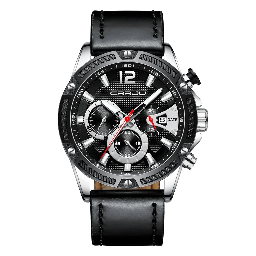 Chrono Sport Herren-Lederuhr