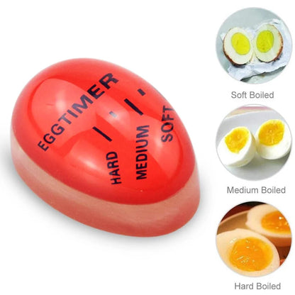 color changing egg timer, heat sensitive egg timer, egg boiling indicator, soft medium hard egg timer, kitchen egg timer tool, color change cooking timer, heat activated egg timer, easy egg boiling gadget, egg doneness indicator, cooking egg timer