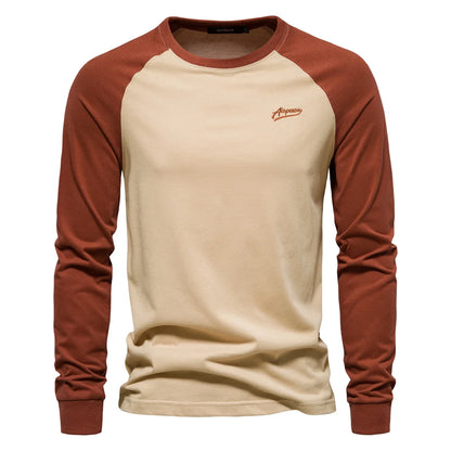 Men's Long Sleeve Cotton Round Neck T-Shirts, Men's Cotton T-Shirts, Long Sleeve Men's T-Shirts, Round Neck Men's Shirts, Casual Men's Cotton Tops, Men's Basic Cotton Tee, Comfortable Men's Long Sleeve Shirt, Classic Round Neck T-Shirt for Men, Breathable Cotton Men's Shirt, Everyday Wear Men's Cotton Tee